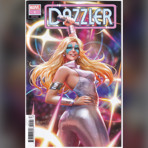 dazzler medium:artwork official scan // 4103x6214 // 50.2MB // webp // image/webp; lossless=true // dazzler_1