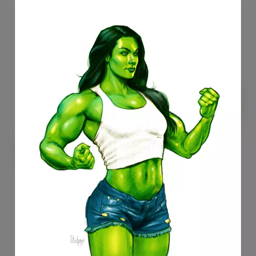 alias:she-hulk character:jennifer_walters publisher:marvel skin:green // 1600x1812 // 197.5KB // jpg // image/jpeg // 6ocQMKS