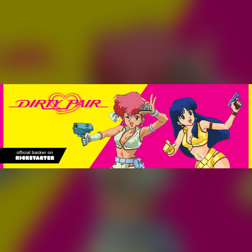 backer badges medium:artwork official official_artwork series:dirty_pair wallpaper // 1500x500 // 360.9KB // webp // image/webp; lossless=true // Twitter-Backer-Badges-03