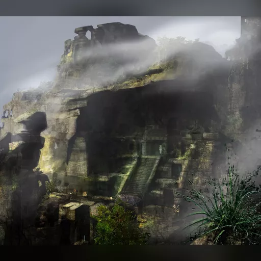 medium:artwork official_artwork series:tomb_raider tomb_raider_legends // 1366x1194 // 812.4KB // jpg // image/jpeg // Bolivia-temple-fog