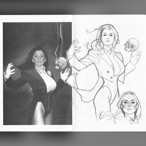 Adam_Hughes'_Greatest_Hits artist:adam_hughes medium:artwork medium:drawing official scan // 6380x5104 // 18.5MB // webp // image/webp; lossless=true // page_13-14