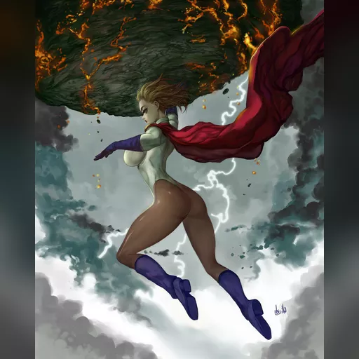 alias:karen_starr alias:power_girl artist:elsevilla character:kara_zor-l medium:artwork publisher:dc // 800x994 // 94.7KB // jpg // image/jpeg // power_practice_by_elsevilla_dcswhm8-fullview