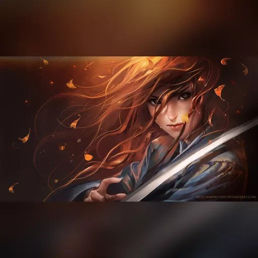 artist:sakimichan medium:artwork medium:drawing plus_artist // 2000x1125 // 1.3MB // jpg // image/jpeg // red_haired_samurai_by_sakimichan-d4v1z1t