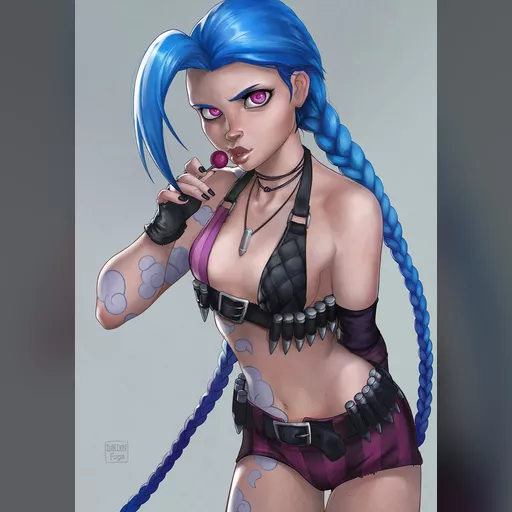 artist:dandon_fuga medium:artwork medium:drawing // 750x1061 // 212.4KB // jpg // image/jpeg // jinx_by_dandonfuga-d7ezwvf