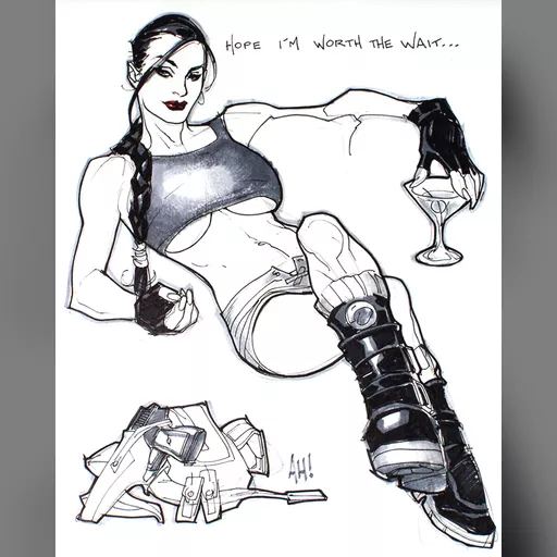 artist:adam_hughes character:lara_croft medium:artwork series:tomb_raider // 641x800 // 311.1KB // jpg // image/jpeg // LaraWondercon2005