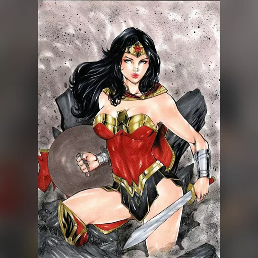 alias:wonder_woman artist:lanio_sena character:diana_of_themyscira medium:artwork medium:drawing publisher:dc // 751x1063 // 264.2KB // jpg // image/jpeg // ej_by_laniosena-dafi2fk