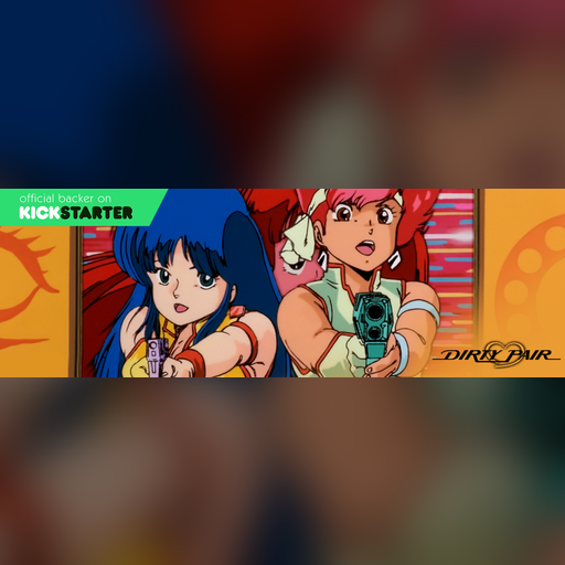 backer badges medium:artwork official official_artwork series:dirty_pair wallpaper // 1500x500 // 634.0KB // webp // image/webp; lossless=true // Twitter-Backer-Badges-02