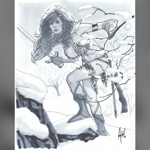 artist:adam_hughes character:red_sonja medium:artwork // 1005x1250 // 884.7KB // jpg // image/jpeg // hughesredsonja