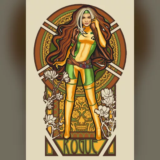 alias:rogue artist:adam_hughes character:anna_marie medium:artwork publisher:marvel series:x-men // 540x800 // 447.9KB // jpg // image/jpeg // Nouveau Rogue by Megan Lara