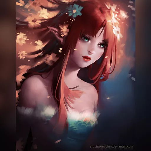 artist:sakimichan medium:artwork medium:drawing plus_artist // 900x1139 // 151.6KB // jpg // image/jpeg // flower_power_by_sakimichan-d3bepsg