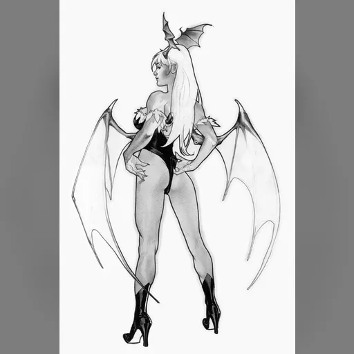 artist:adam_hughes character:morrigan_aensland medium:artwork series:darkstalkers // 529x794 // 77.4KB // jpg // image/jpeg // ahMorriganOriginal