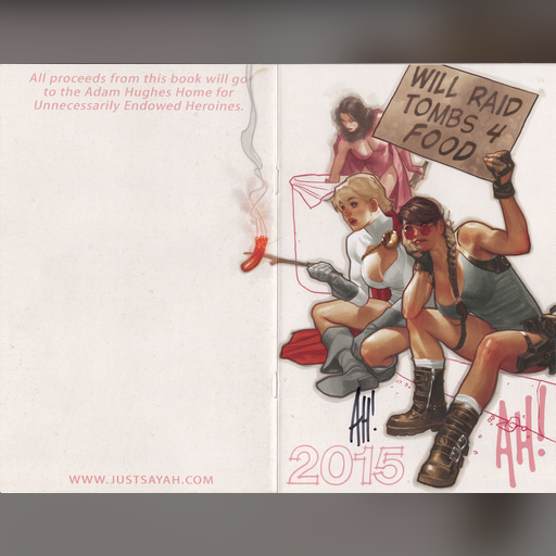 Will_Raid_Tombs_4_Food alias:karen_starr alias:power_girl artist:adam_hughes character:kara_zor-l character:lara_croft medium:artwork medium:drawing official publisher:dc scan series:tomb_raider // 6600x5104 // 71.7MB // webp // image/webp; lossless=true // cover
