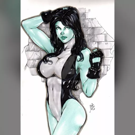 alias:she-hulk artist:lanio_sena character:jennifer_walters medium:artwork medium:drawing publisher:marvel skin:green // 745x1072 // 139.1KB // jpg // image/jpeg // she_hulk_by_laniosena-d9rjvbr