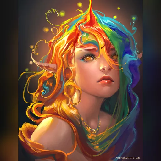 artist:sakimichan medium:artwork medium:drawing plus_artist stopgap // 1545x2000 // 1.7MB // jpg // image/jpeg // rainbow_by_sakimichan-d4p0s2u