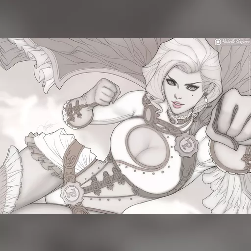 alias:karen_starr alias:power_girl artist:michelle_hoefener character:kara_zor-l medium:artwork publisher:dc // 1462x1026 // 764.7KB // jpg // image/jpeg // steampunk_power_girl___line_art_by_michellehoefener-daarw2g