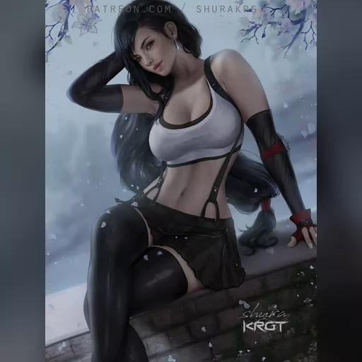 artist:shurakrgt character:tifa_lockhart clothing:suspenders medium:artwork series:final_fantasy series:final_fantasy_vii // 750x1000 // 148.7KB // jpg // image/jpeg // shu-ra-tifa
