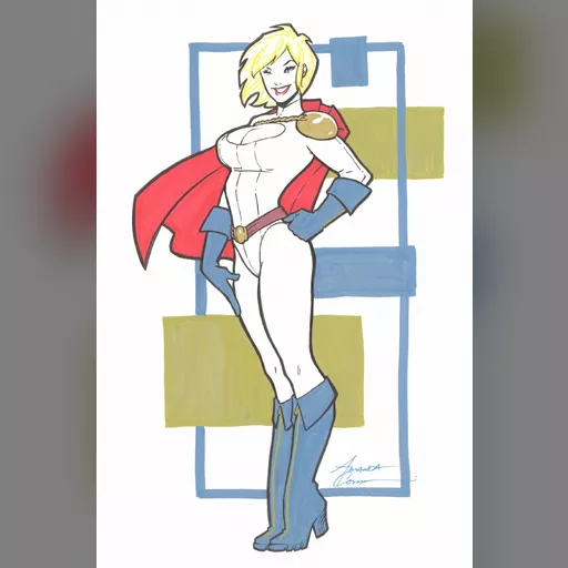 alias:karen_starr alias:power_girl artist:amanda_conner character:kara_zor-l medium:artwork publisher:dc // 529x800 // 225.2KB // jpg // image/jpeg // Powergirl by Amanda Conner Heroes 08
