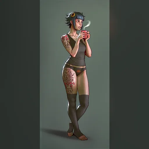 artist:moonlightorange medium:artwork // 467x1000 // 208.8KB // jpg // image/jpeg // morning_coffee_by_moonlightorange-d8izscw