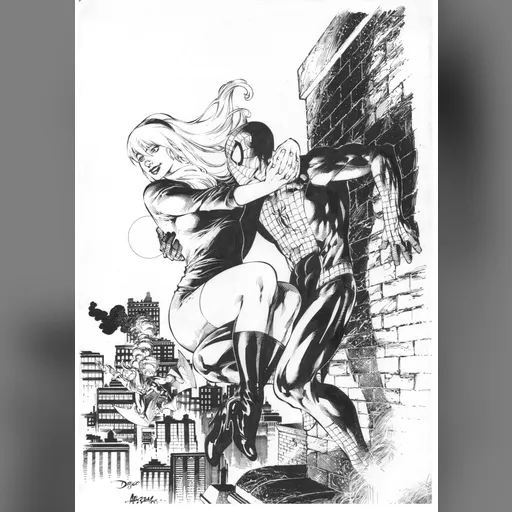 artist:diegobernard character:gwen_stacy medium:artwork publisher:marvel series:spider-man // 1024x1443 // 325.6KB // jpg // image/jpeg // spider_man_and_gwen_stace_by_alissonart_d6yc0q9_by_diegobern