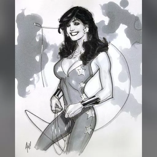 artist:adam_hughes medium:artwork wonder_girl // 460x569 // 40.8KB // jpg // image/jpeg // wonder_girl_donna_ah_sketch_london_expo_2006