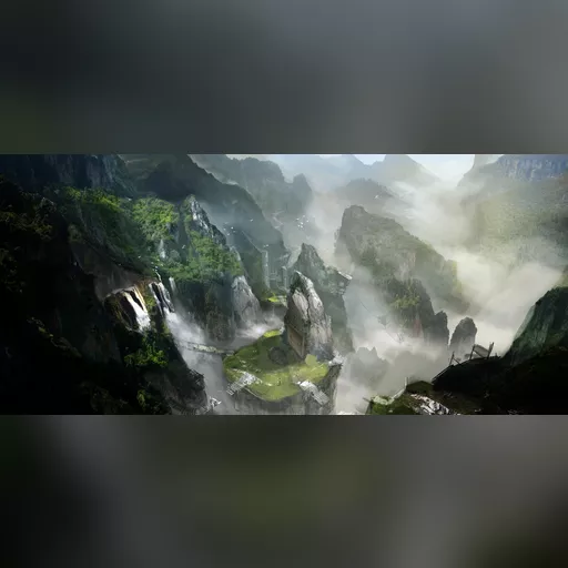 medium:artwork official_artwork series:tomb_raider tomb_raider_2013 // 4000x1834 // 3.6MB // jpg // image/jpeg // Village-Hub-2