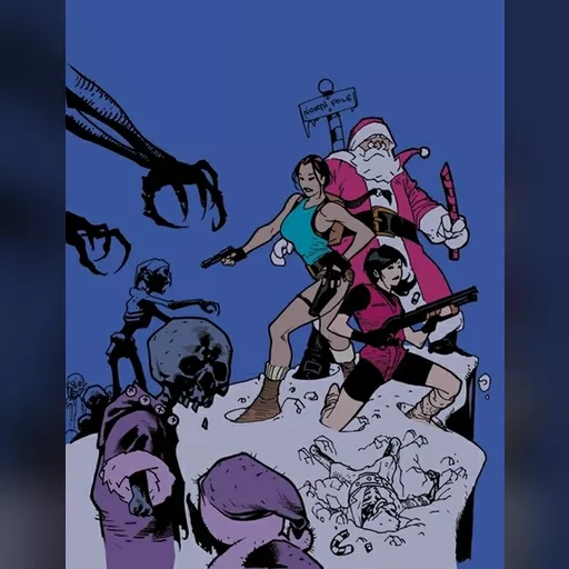 artist:adam_hughes character:claire_redfield character:lara_croft medium:artwork publisher:capcom series:resident_evil series:tomb_raider // 442x573 // 158.2KB // jpg // image/jpeg // croft2