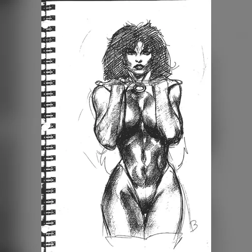 artist:adam_hughes character:vampirella medium:artwork series:vampirella // 508x754 // 112.9KB // jpg // image/jpeg // AH-Vampi_sketch2