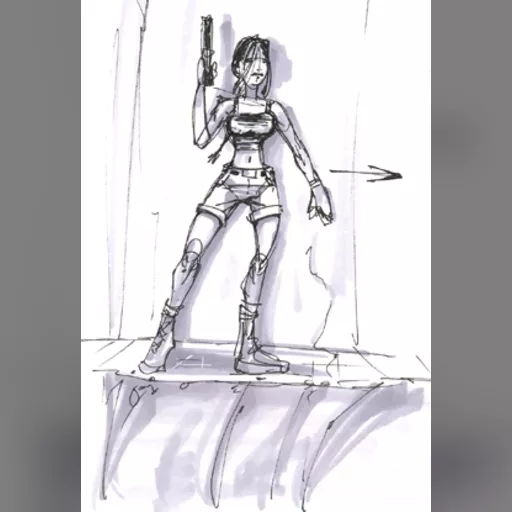 animateion medium:artwork official_artwork series:tomb_raider sketches tomb_raider_legends // 284x415 // 87.5KB // jpg // image/jpeg // cliffwalking3