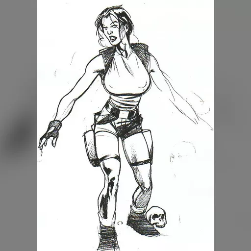 artist:adam_hughes character:lara_croft medium:artwork series:tomb_raider // 542x768 // 60.3KB // jpg // image/jpeg // AHSkLara1