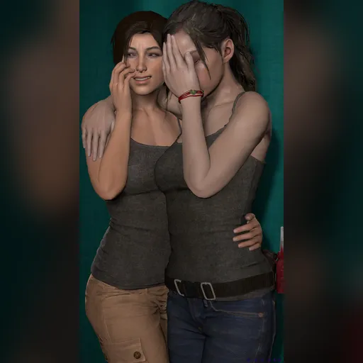 character:claire_redfield character:lara_croft crossover jjjjd medium:artwork medium:render meme publisher:capcom renderer:source_filmmaker resident_evil_2_remake rise_of_the_tomb_raider series:resident_evil series:tomb_raider tomb_raider_reboot // 1080x1920 // 607.4KB // jpg // image/jpeg // 3066451 - Claire_Redfield JJJJD Lara_Croft Resident_Evil Res