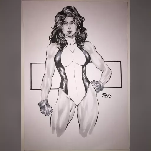 alias:she-hulk artist:fred_benes character:jennifer_walters grayscale medium:artwork medium:drawing publisher:marvel style:benes // 576x800 // 262.1KB // jpg // image/jpeg // khggdpO8_2401151125191