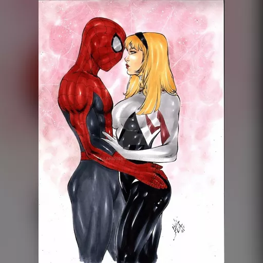 alias:spider-gwen artist:lanio_sena character:gwen_stacy medium:artwork medium:drawing publisher:marvel series:spider-man // 751x1063 // 145.5KB // jpg // image/jpeg // spider_man_and_spider_gwen_by_laniosena-dbcxoc6