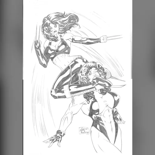 alias:she-hulk alias:x-23 artist:undergrace777 character:jennifer_walters character:laura_kinney medium:artwork publisher:marvel series:x-men z-23 // 2338x3307 // 1.2MB // jpg // image/jpeg // she_hulk_vs_x_23_by_undergrace777-d7zjj91