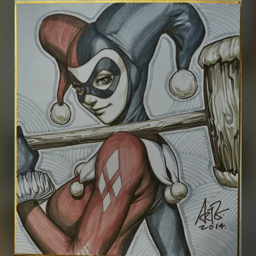 alias:harley_quinn artist:artgerm character:harleen_quinzel medium:artwork publisher:dc series:batman // 900x1015 // 170.3KB // jpg // image/jpeg // harley_quinn_nycc_2014_by_artgerm-d82qcu6