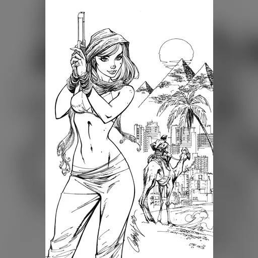 artist:j_scott_campbell medium:artwork series:danger_girl tag_partial // 1988x3056 // 922.3KB // jpg // image/jpeg // Danger Girl - Trinity-097