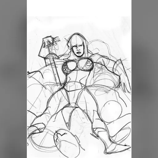 artist:adam_hughes character:red_sonja medium:artwork // 825x1245 // 140.9KB // jpg // image/jpeg // red_sonja_lounges_ah_sketch