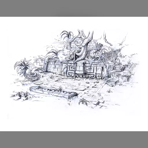 medium:artwork official_artwork series:tomb_raider tomb_raider_underworld // 1800x1391 // 1.3MB // jpg // image/jpeg // Xibalba-Entrance-sketch-1-closed