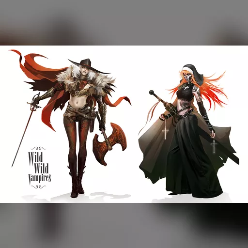 artist:eyardt medium:artwork // 2048x1301 // 1.1MB // jpg // image/jpeg // the_hunters___wild_wild_vampires_by_eyardt-dasol5r