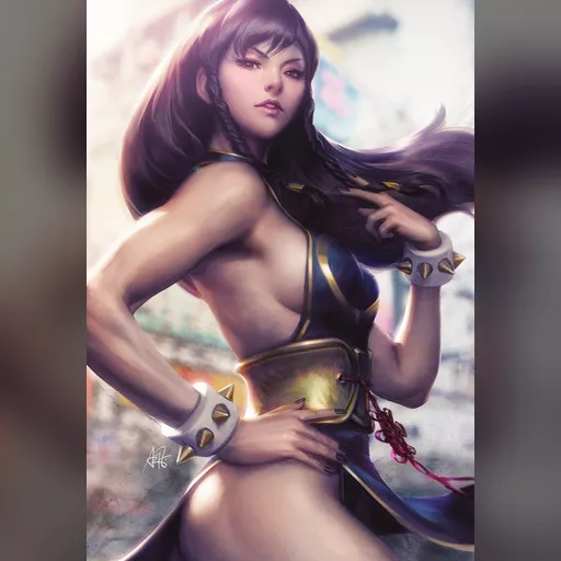 artist:artgerm character:chun-li medium:artwork publisher:capcom series:street_fighter // 800x1156 // 164.0KB // jpg // image/jpeg // chunli_sfv_battle_costume_by_artgerm-d9tr5n2