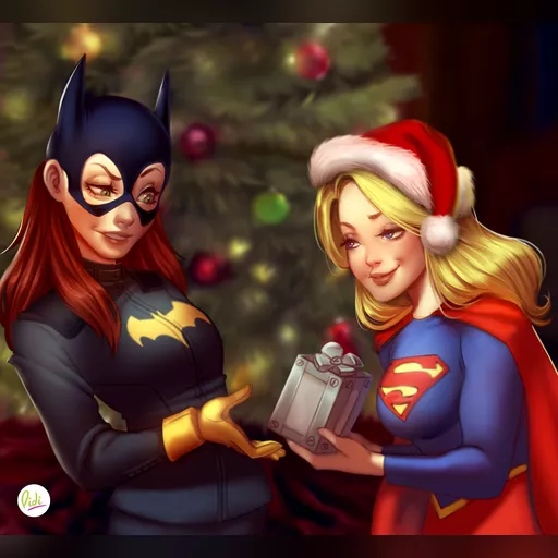 alias:supergirl and artist:didi_esmeralda batgirl character:kara_zor-el characters:batgirl_and_supergirl exposed:none medium:artwork medium:drawing publisher:dc purchased series:superman site:patreon // 2597x2385 // 467.6KB // jpg // image/jpeg // Jer Babs and Kara Christmas