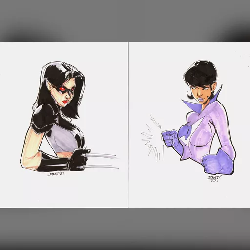 alias:x-23 artist:rantz character:laura_kinney jayna medium:artwork publisher:marvel series:x-men // 4952x3308 // 7.1MB // jpg // image/jpeg // 20_commission_x23_and_jayna_by_rantz-d3d57c9