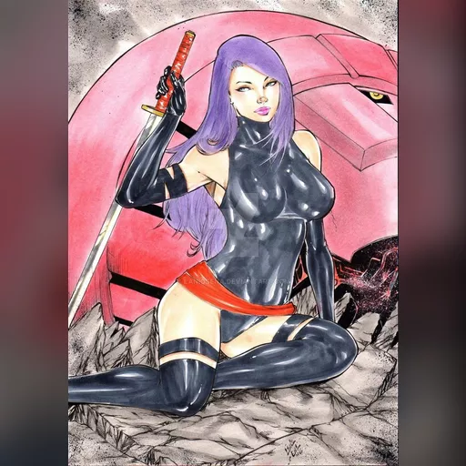 alias:psylocke artist:lanio_sena character:betsy_braddock medium:artwork medium:drawing publisher:marvel series:x-men // 753x1062 // 250.4KB // jpg // image/jpeg // psylocke_by_laniosena-da8igi6