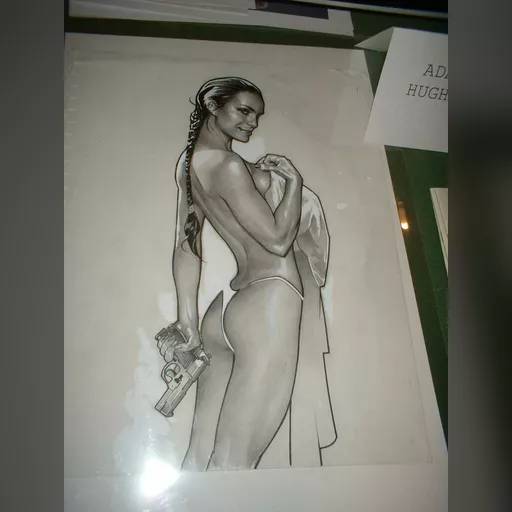 artist:adam_hughes character:lara_croft medium:artwork series:tomb_raider // 850x1133 // 48.8KB // jpg // image/jpeg // larasketch