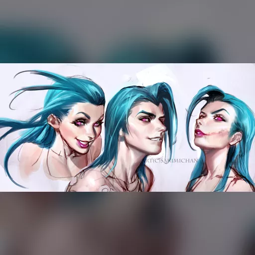 artist:sakimichan medium:artwork medium:drawing plus_artist // 3000x1513 // 2.4MB // jpg // image/jpeg // jinx_sketches_by_sakimichan-d7tpvnr