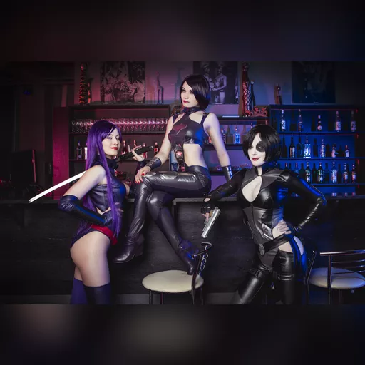 alias:domino alias:psylocke arclight character:betsy_braddock character:neena_thurman cosplay medium:photo oniksiyasofinikum publisher:marvel series:x-force series:x-men // 4780x3187 // 8.8MB // jpg // image/jpeg // deadpool_game___psylocke_arclight_domino_by_oniksiyasofiniku
