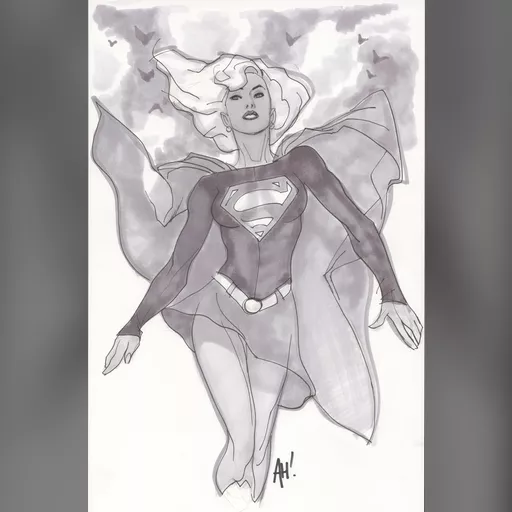 alias:supergirl artist:adam_hughes character:kara_zor-el medium:artwork publisher:dc series:superman // 1100x1669 // 146.2KB // jpg // image/jpeg // AH_Supergirl