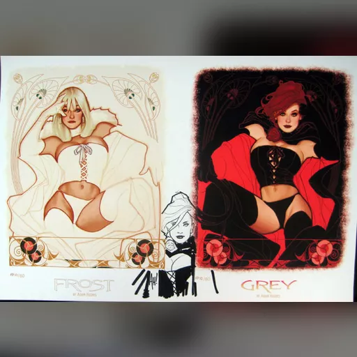 alias:black_queen alias:marvel_girl alias:white_queen artist:adam_hughes character:emma_frost character:jean_grey medium:artwork publisher:marvel series:x-men // 726x500 // 109.0KB // jpg // image/jpeg // FrostGreyRemarque10