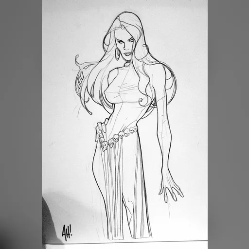 artist:adam_hughes character:mystique grayscale medium:artwork // 576x864 // 86.6KB // jpg // image/jpeg // SDCC2003Mystique