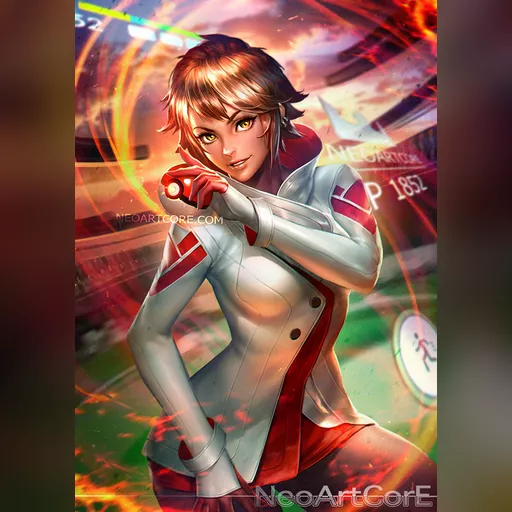 artist:neoartcore medium:artwork medium:drawing // 700x990 // 803.9KB // jpg // image/jpeg // pokemon_go_leader_candela_final_by_neoartcore-dafyfbh