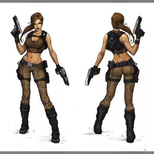 character:lara_croft medium:artwork official_artwork series:tomb_raider tomb_raider_underworld // 3420x3300 // 3.6MB // jpg // image/jpeg // Lara-Front-Back-pants-color-10